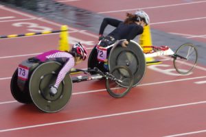 渾身の力でラストスパートをかける土田選手